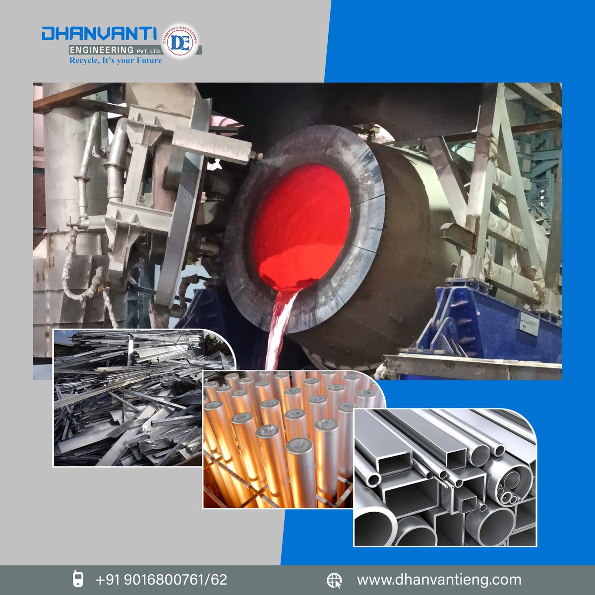 dhanvanti_eng's tweet image. #Aluminium #MeltingFurnace #RotaryFurnace #MetalRecycling #IndustrialEquipment #Foundry #MetalCasting #AluminiumProcessing #ScrapMetal #RecyclingTechnology #Manufacturing #MetalIndustry #SustainableIndustry #EnergyEfficiency #IndustrialEngineering #TiltingFurnace