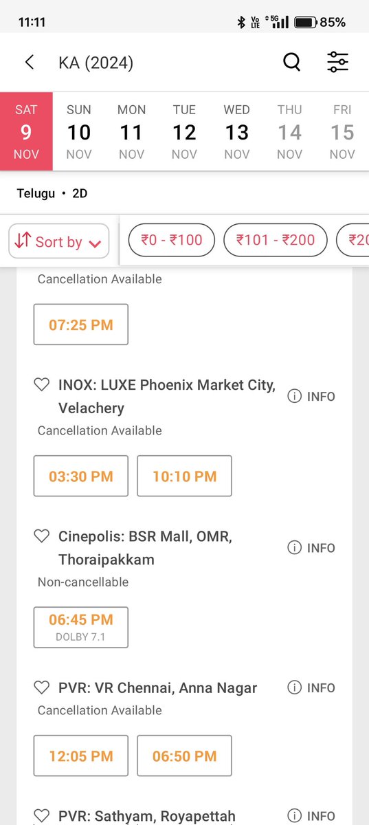 ShareefPSPK's tweet photo. Excellent bookings in Chennai ๐ฅ๐
Superb hold on second week ๐ฅ๐ฅ
#BlockBusterKA #KA https://t.co/VaZCxfvjfE