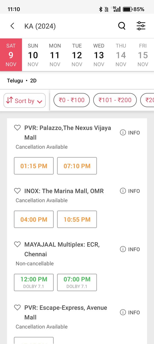 ShareefPSPK's tweet photo. Excellent bookings in Chennai ๐ฅ๐
Superb hold on second week ๐ฅ๐ฅ
#BlockBusterKA #KA https://t.co/VaZCxfvjfE