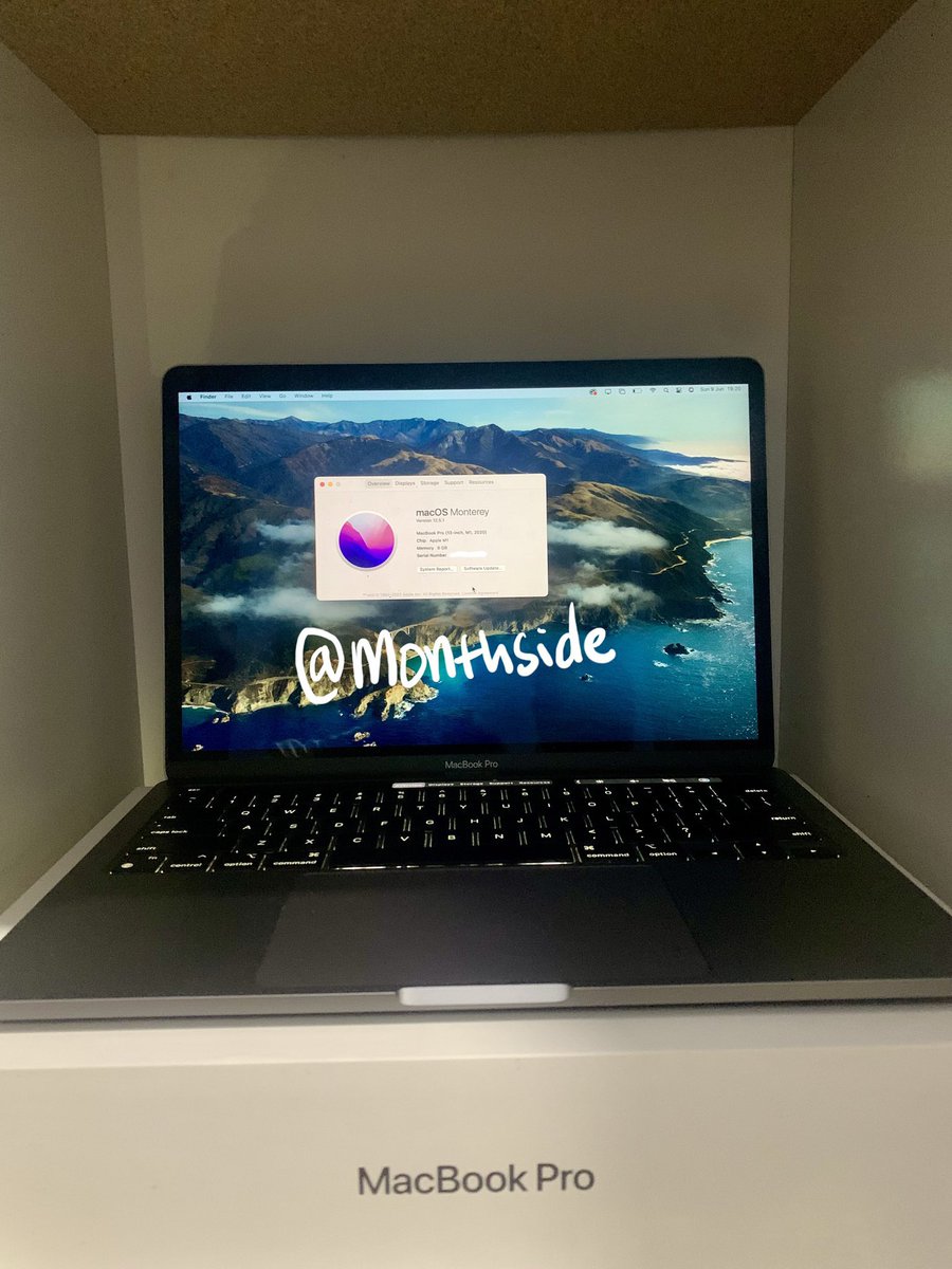 monthside's tweet photo. WTS Macbook Pro M1 13 inch 2020 
Open di 11 jt

1. Processor Chip Apple M1
2. RAM 8GB / SSD 500GB
3. Pemakaian Pribadi
4. Touch Bar
5. no minusss
6. Bisa COD (Lokasi Tangerang)

Kelangkapan :
1. Box (ex Ibox)
2. Charger (masih bawaan ASLI)
3. Struck pembelian mash ada https://t.co/ReDmLiXX5e
