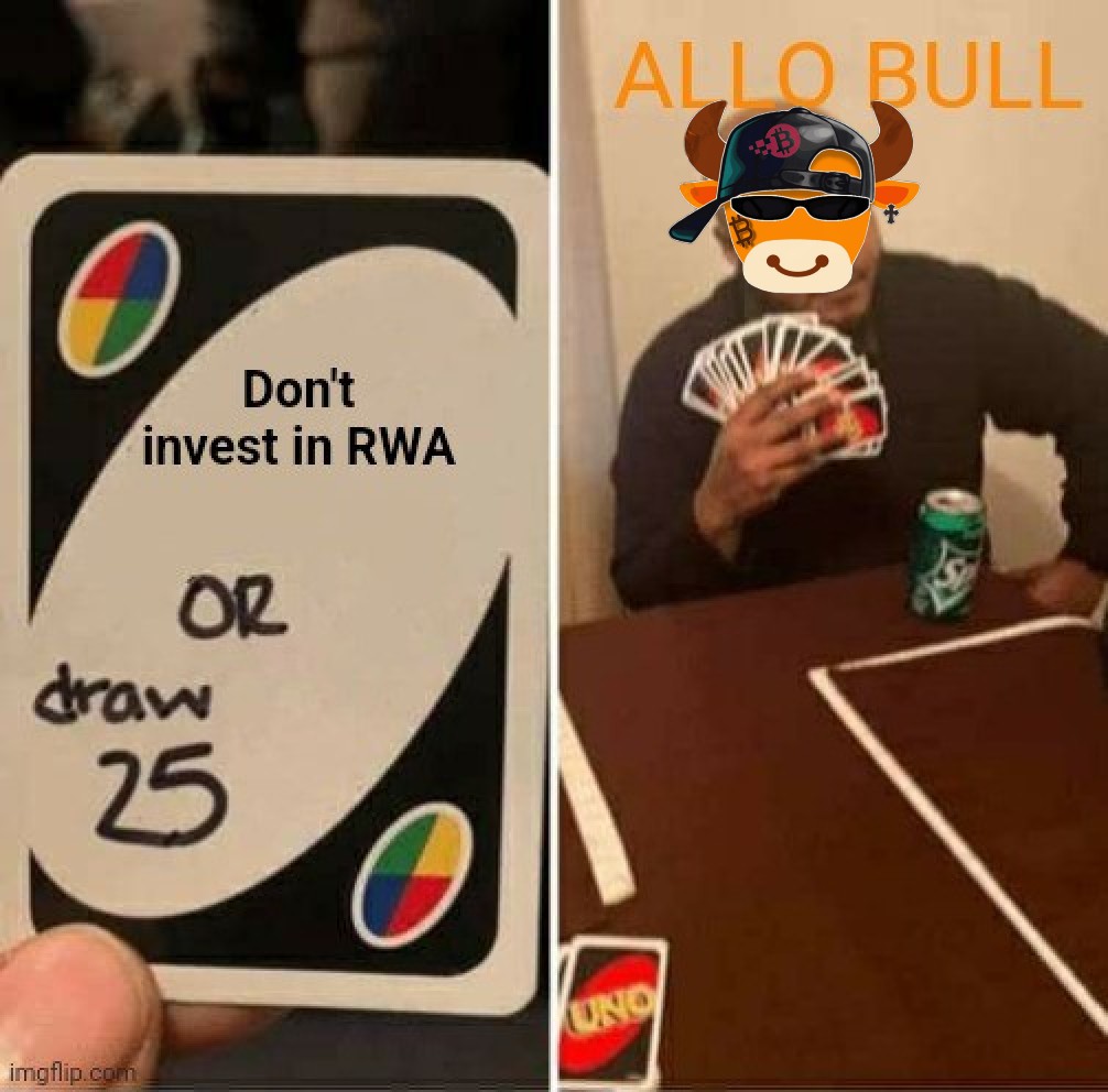 RAZA_npc's tweet photo. Investing in $RWA like my life depends on it—because who needs traditional assets when you’re on a 1000x journey to the moon? 🚀🔥 #RWA  #FutureOfAssets
#Allomemes https://t.co/KB2AVvjCe3