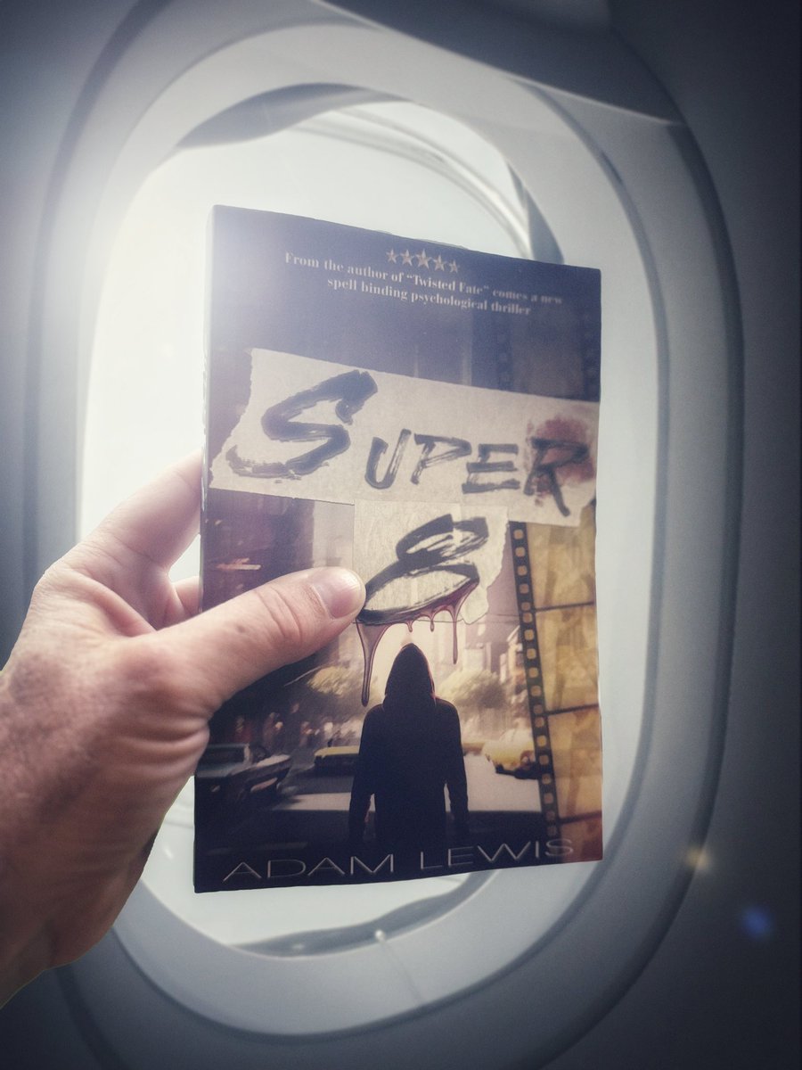 AdamLewisAuthor's tweet photo. A reader just sent me this image with the following message : “Killer read, made a long flight fly by😝”

I think he has some writing props myself! 🤣 

🔗 Super 8: A Psychological Thriller https://t.co/19YGlUCWeY

#bookreview #thrillerbooks #stalker #horrornovel #recommendedread #booklovers