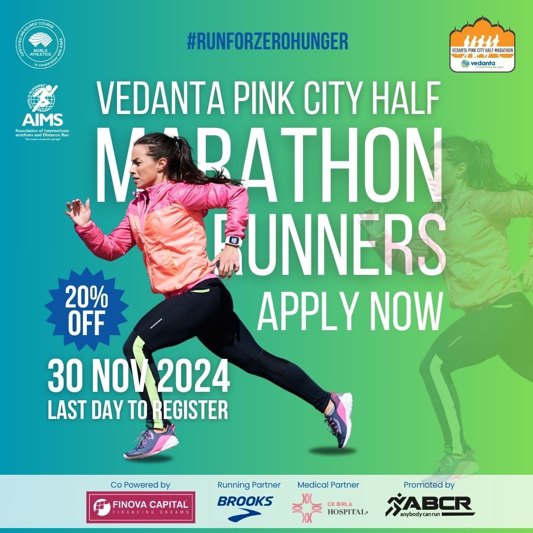 Vedanta Pink City Half Marathon tweet media