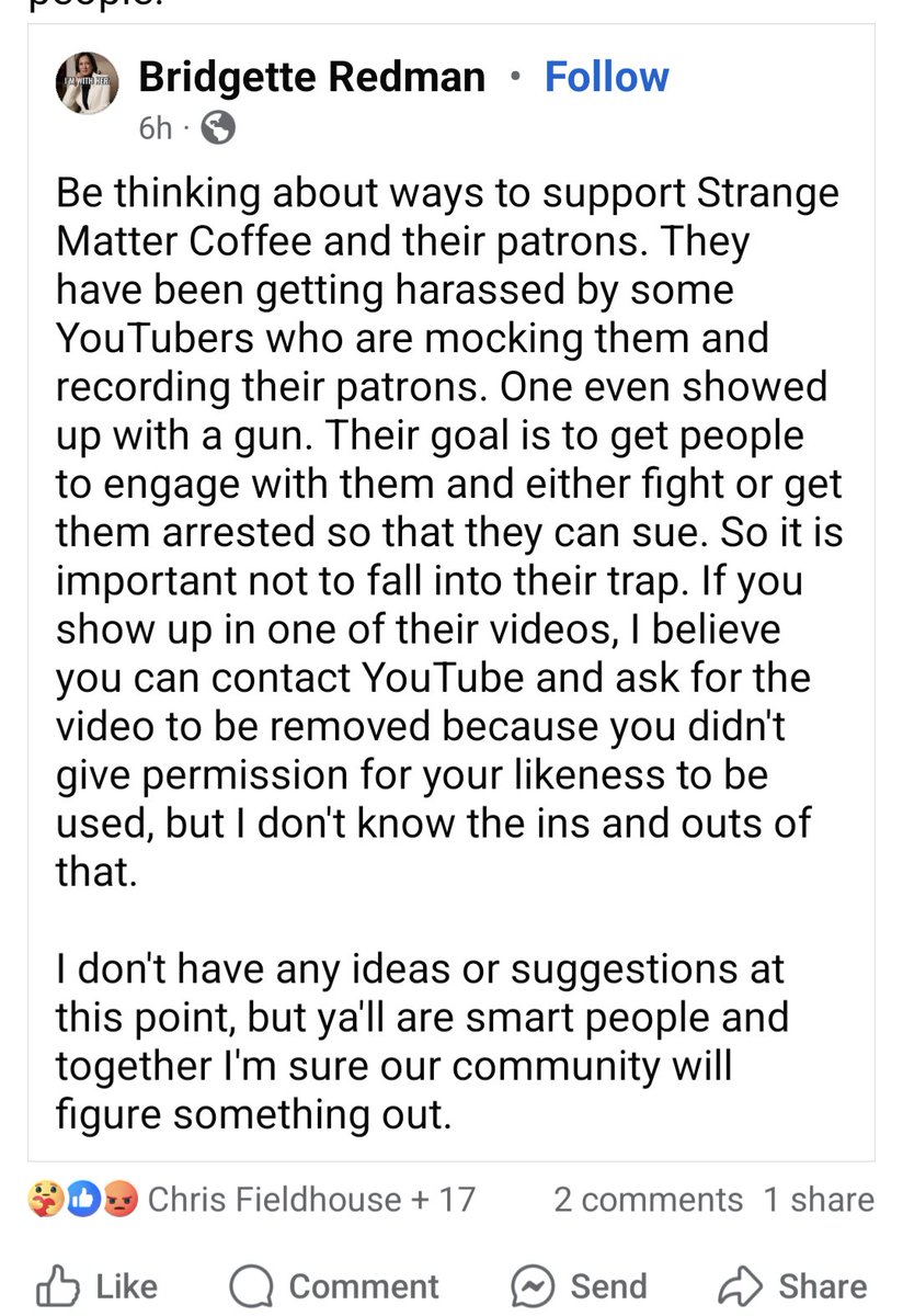 Our friends at Strange Matter are dealing with some BS. Buy a donut, get a coffee, order some Early Bird. And let them know we have their back.
