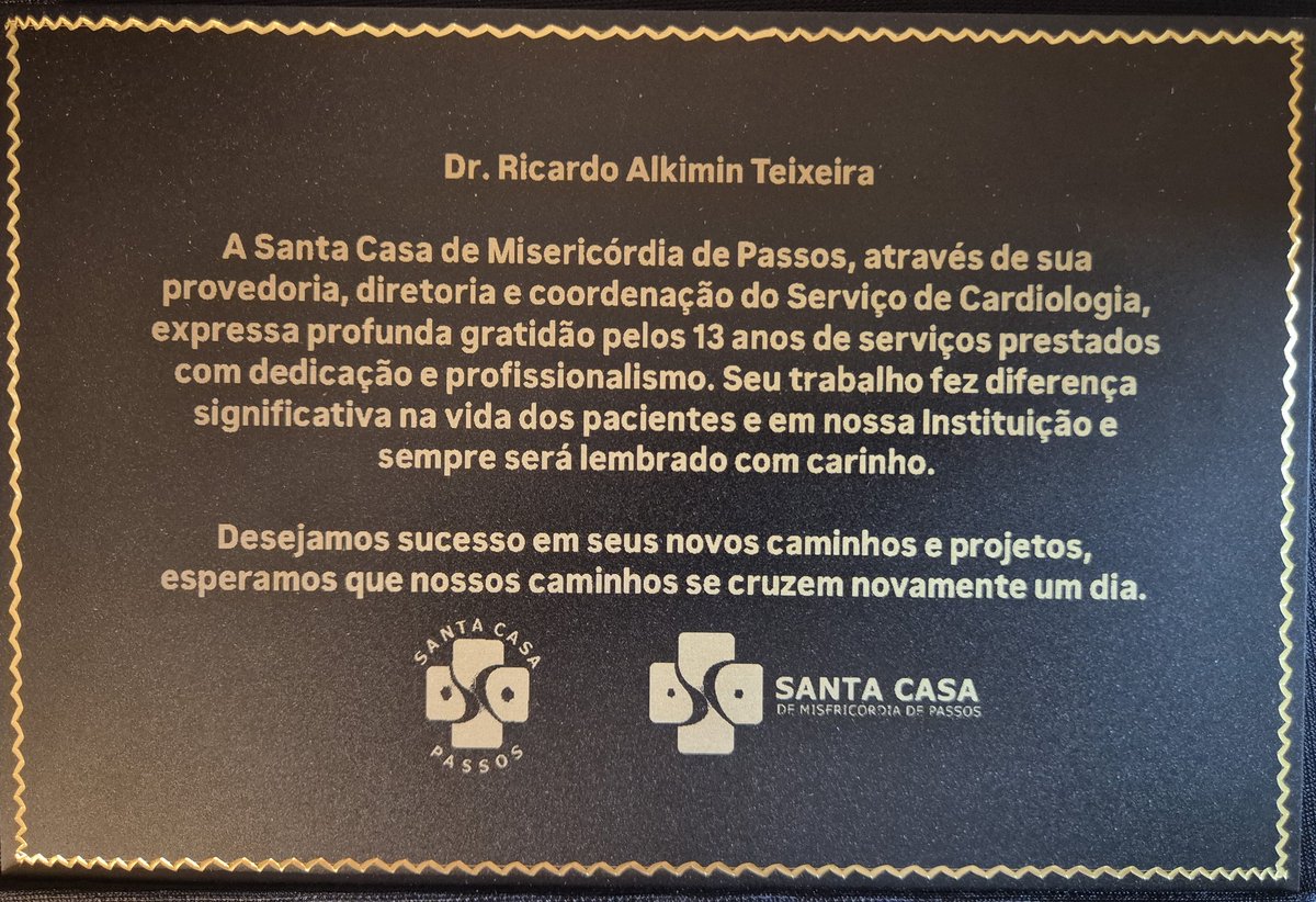 Há mais de 15 anos iniciamos o serviço de Arritmias e Marcapassos da Santa Casa de Passos -MG, alavancada há 13 anos com o equipamento de hemodinamica. Missão cumprida, com muita honra e orgulho! Obrigado, Cardio Family!