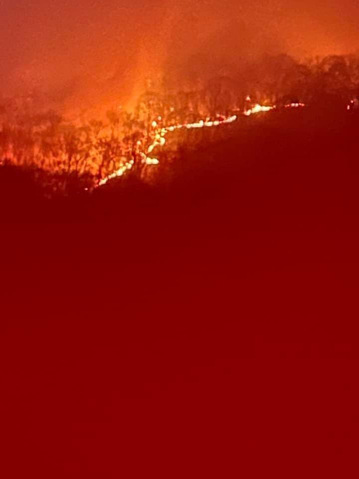 tornadopaigeyy's tweet photo. Fast moving wildfire in central PA near Williamsburg in Blair County. Red Flag Warnings have since expired but special weather statement in effect for fire potential. Shared with permission (my mom’s neighbor took these)

📸 Kathy Teeter, Johnstown PA https://t.co/zLXzi8CZaG