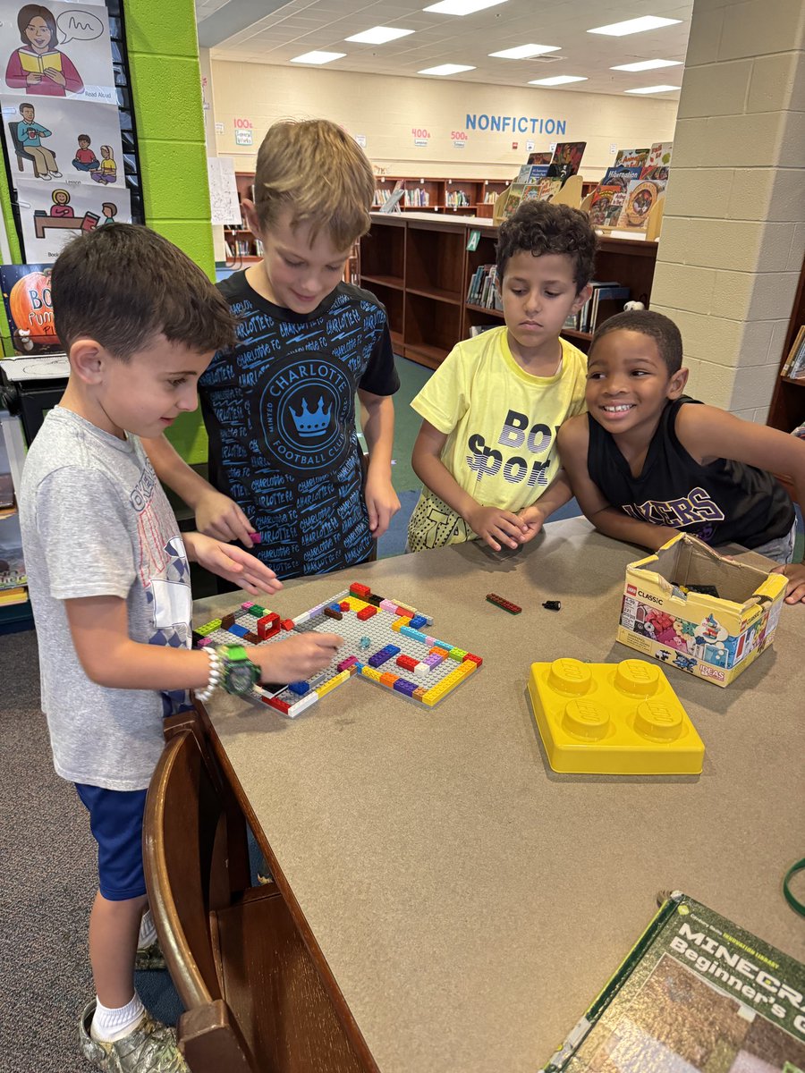 In media, 2nd graders, discussed how character changed while reading “a bold pumpkin plan”. Then they created their own plans: creating a perfect pumpkin house, creating a bridge over a body of water, or creating a maze. #ElevateCabarrus  #OdellPrimaryPride