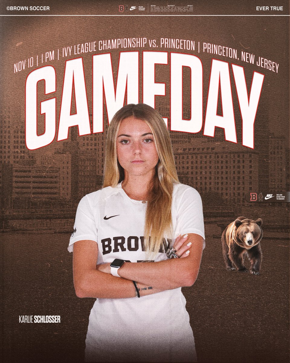 BrownU_WSoccer's tweet photo. CHAMPIONSHIP SUNDAY!

🆚 Princeton
⏰ 1:00 p.m.
📍 Princeton, N.J.
🏟️ Myslik Field at Roberts Stadium
📺 ESPN+
#️⃣ #EverTrue https://t.co/th4IBQiRGZ