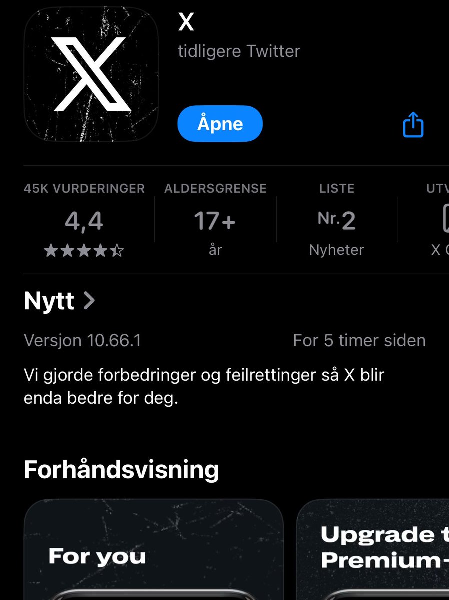 Let’s push X.com to #1 in Norway!
#Musk #CHEO