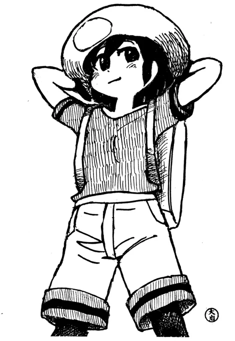 #同キャラで描いたアオリとフカンを見せてかばんちゃん 