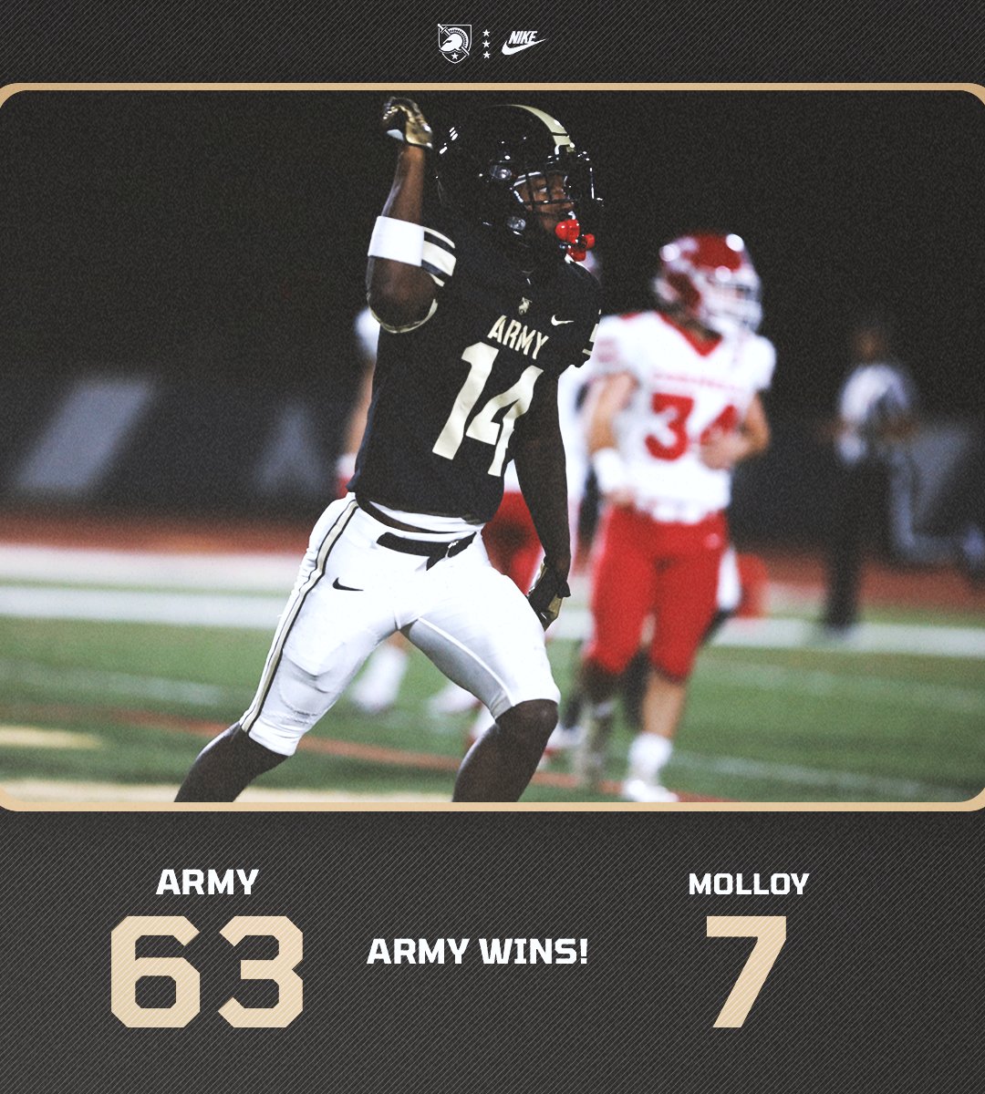 ArmyWP_SprintFB's tweet photo. Left no doubt. Now, it's championship (and Navy) week! https://t.co/kf48F1p2tB