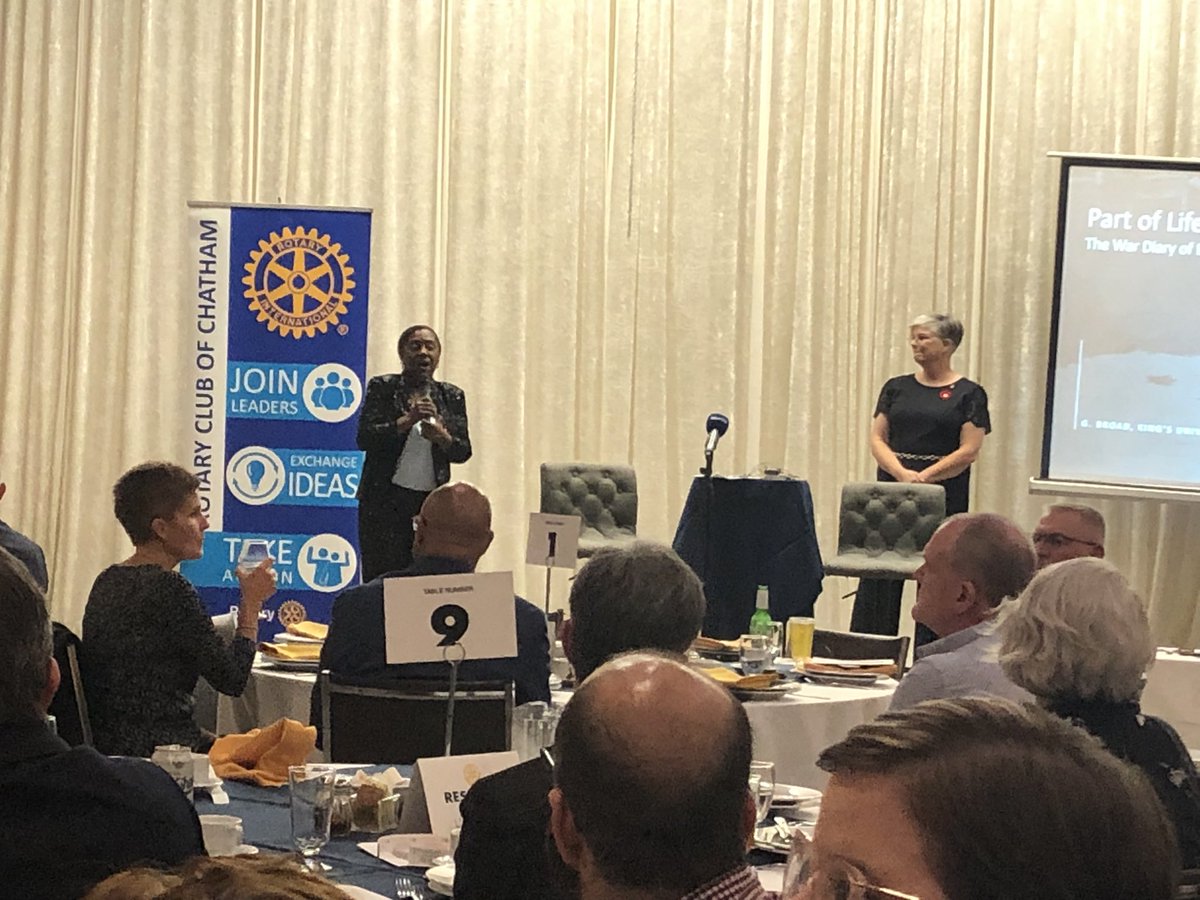 What an honour to welcome Rotary District 6380 Governor Sharna Hatcher to our Annual Banquet. Thank you Sharna for taking the time to spend this evening with us! #ckont