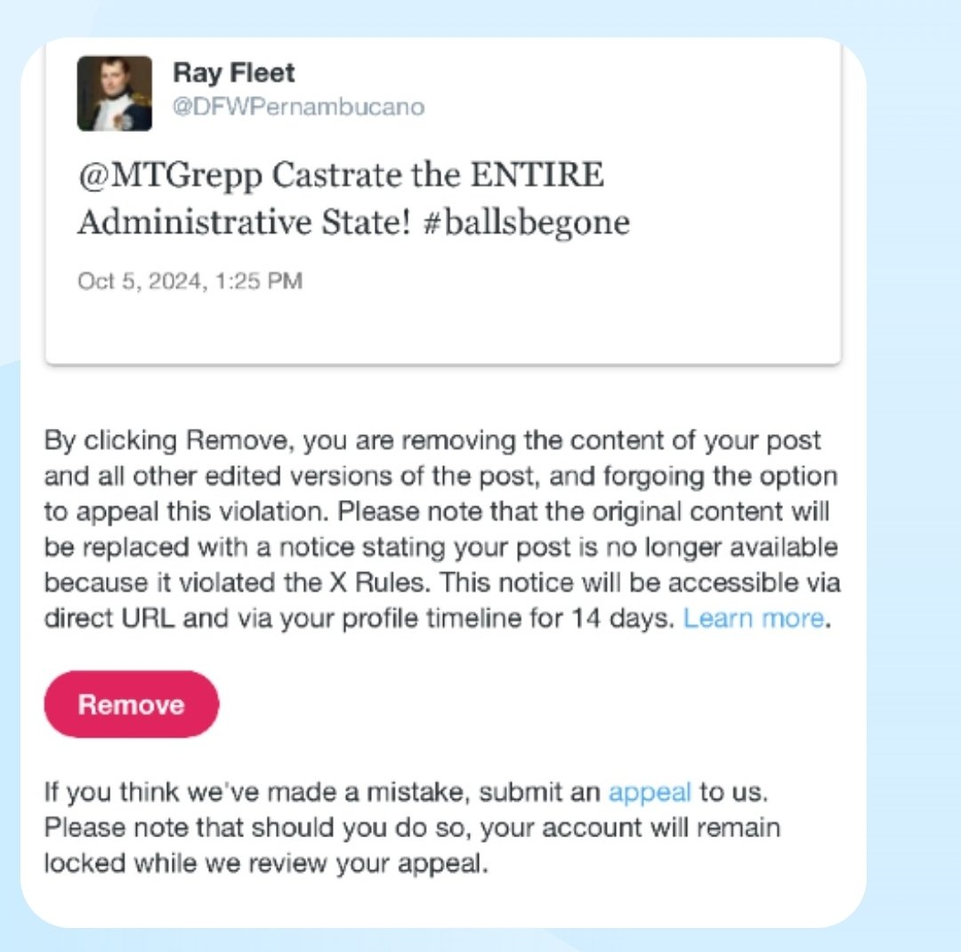 SusanFleet5's tweet photo. @elonmusk My husband was censored! He is speaking of the government body--not individuals! https://t.co/MRdDa0nyiV