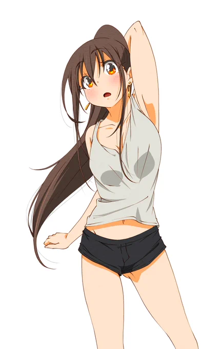 おぎだああああああ準備してがんばる日 今日は…そんな日あったっけ…?!でもそうらしいのでポニ子にて!!!! #いい腋の日