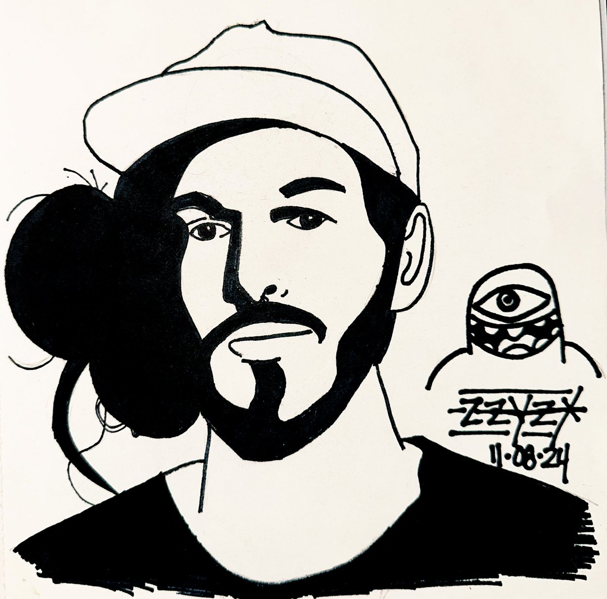 Gaetano_ZZYZX's tweet image. First time trying to draw real people ✍️ 
Sploinky ass doodle for @Subtronics 
#sharpie #subtronics #cyclopsarmy