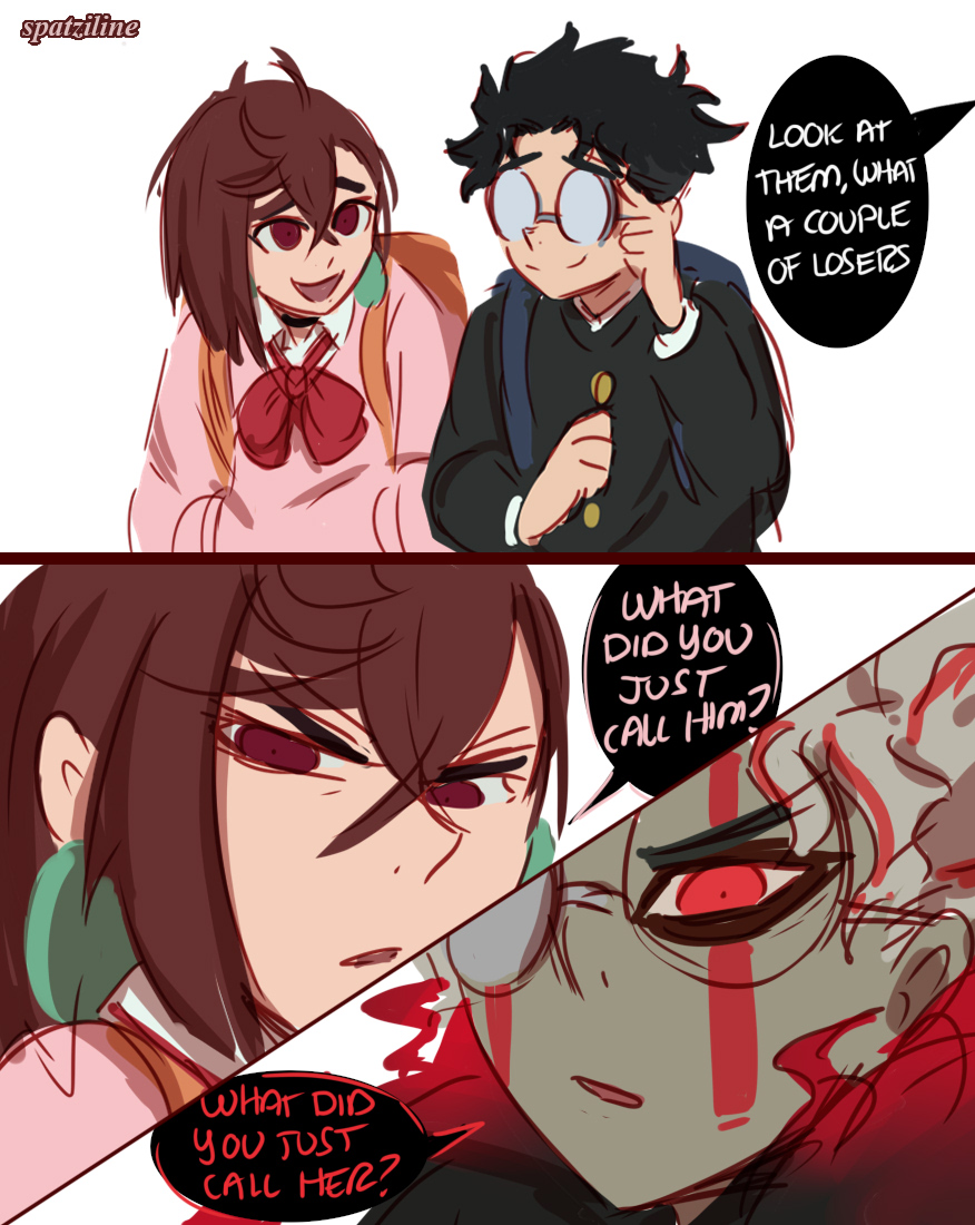 I can't get over how cute it is that Momo and Okarun got each other's back #dandadan #okamomo