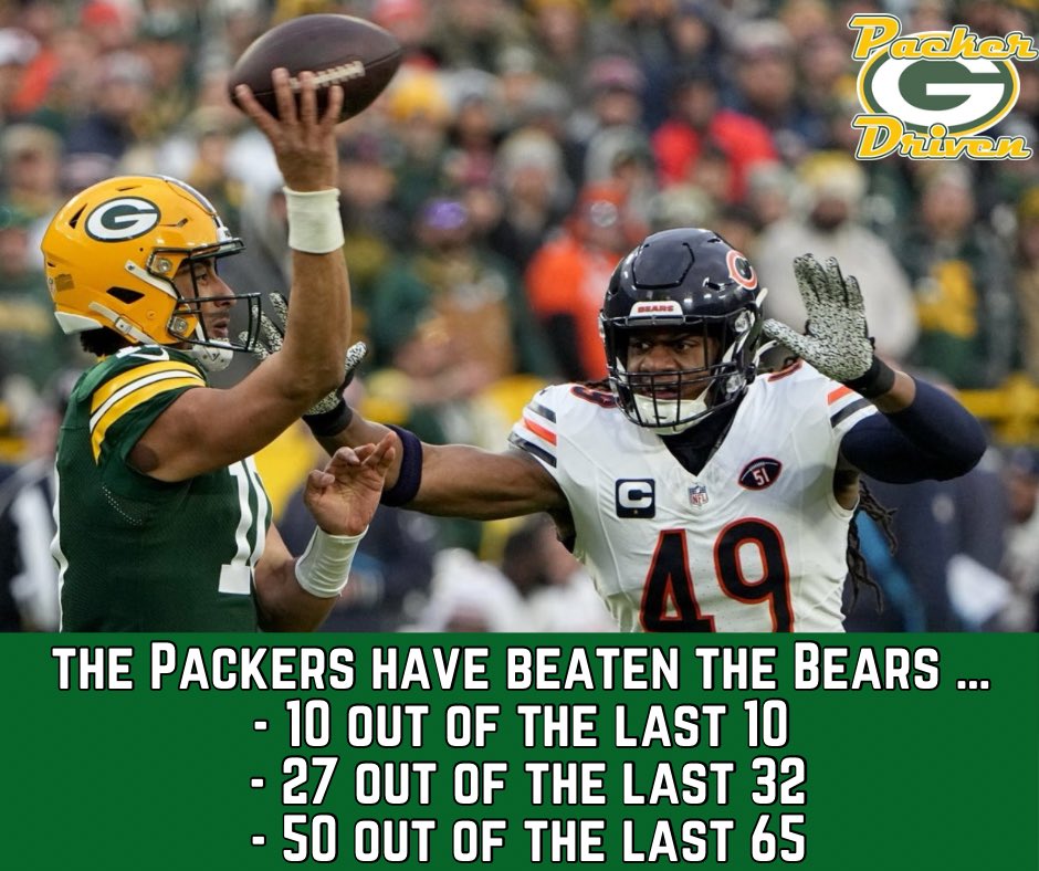 PackerDriven's tweet photo. The Packers next game is against the Bears on Nov 17th! https://t.co/sjtxM9MxAs