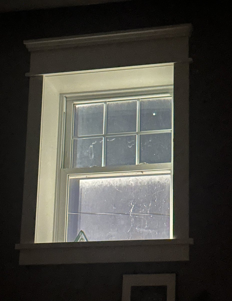 Jupiter is peeking in through my window tonight, &amp; as a poet I feel obligated to tell you about it. 

(Don’t mind the spiderwebs. They’re outside. I think the spiders are knitting a protective shield for my whole house because they know I’m sad &amp; scared &amp; infuriated.)