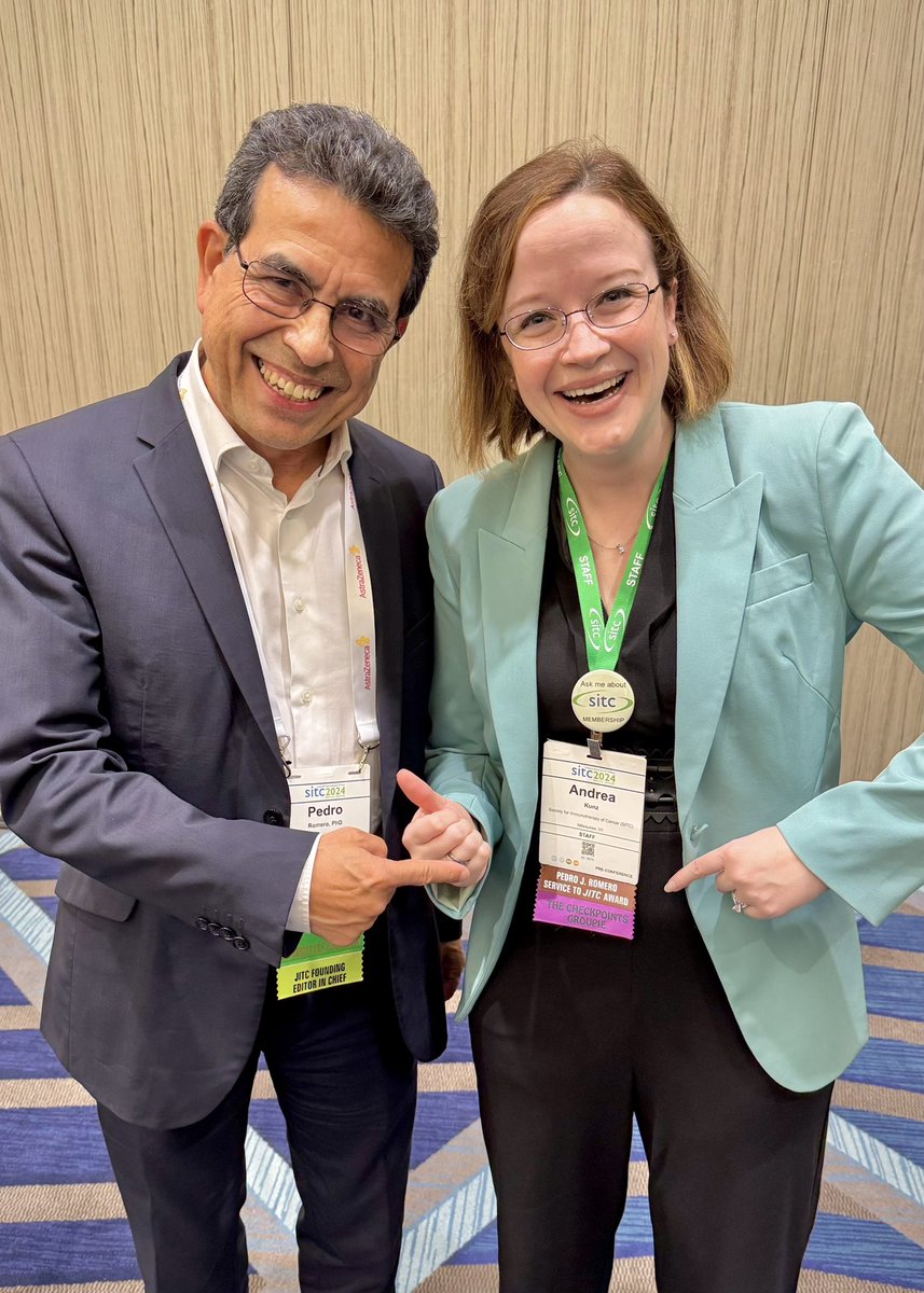 dreandea's tweet photo. It was wonderful to receive the Pedro Romero Service to #JITC Award at #SITC24 and celebrate with so many of the @sitcancer and JITC family. Thank you to everyone who has shared congratulatory messages throughout the meeting and beyond. I’m feeling quite blessed. ❤️ https://t.co/SkjxgjZoLg