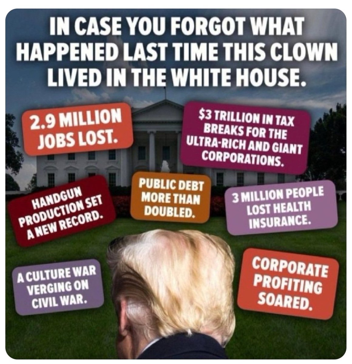 raggapegs's tweet photo. Trump will destroy our economy again, and a Democrat will have to clean up the mess 4 years later. It's the same old shit!
#TrumpCheated https://t.co/NexBY52iRo