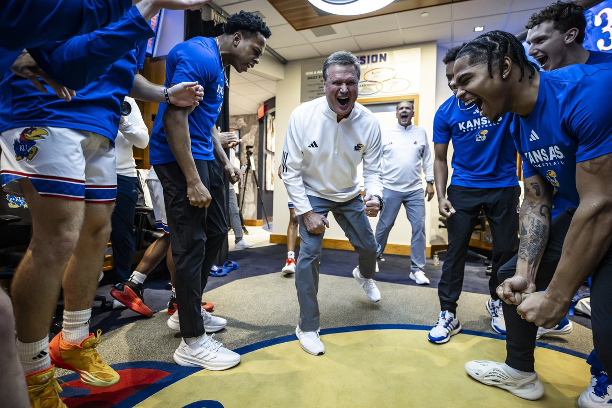 KUHoops's tweet photo. POST WIN MOOD 😎 https://t.co/X9PiTx1aoT