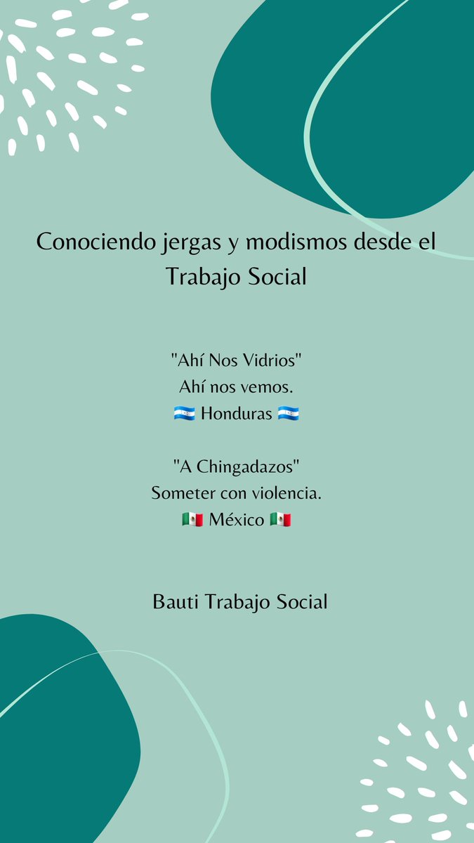 BautiSocial's tweet photo. #Conociendo #jergas y #modismos desde el #TrabajoSocial #BautiTrabajoSocial #X #Twitter #TwitterLite #Honduras #México https://t.co/4p5lFYPknZ
