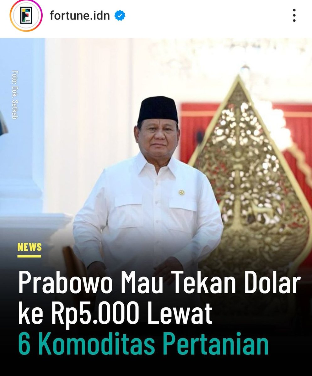 Strategi_Bisnis's tweet photo. Menarik :) 

Kata Menteri Pertanian, potensi ekspor komoditas pertanian Rp 600 triliun per thn.

Kalau diolah lagi via pabrikasi, nilai tambah ekspornya meningkat 20 kali, setara Rp 12.000 triliun per thn. 

Rupiah bs menguat tajam jd Rp 5000.

Keren sekali pak :) https://t.co/SE6NkkUI8s