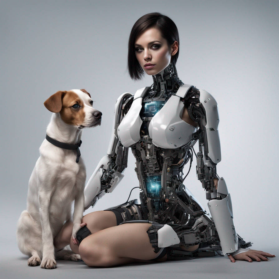 ParodyPortal's tweet photo. dog and android woman.... #androidcommunity #androidapp #android_18 #ArtBasel #artisticfreedom #AIArtworkwomen #Aiartoworks #aiartworksgirls #AIArtボディスーツ部 https://t.co/BizPA8HVo7