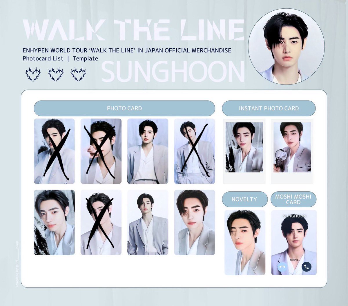 rab_v_luv's tweet photo. ENHYPEN WORLD TOUR IN JAPAN 
WALK THE LINE 交換

トレカ
【譲】ジョンウォン　ヒスン　ソヌ
【求】画像のソンフン

9.10ベルーナドームにて交換希望です https://t.co/uFhb9gkXlj