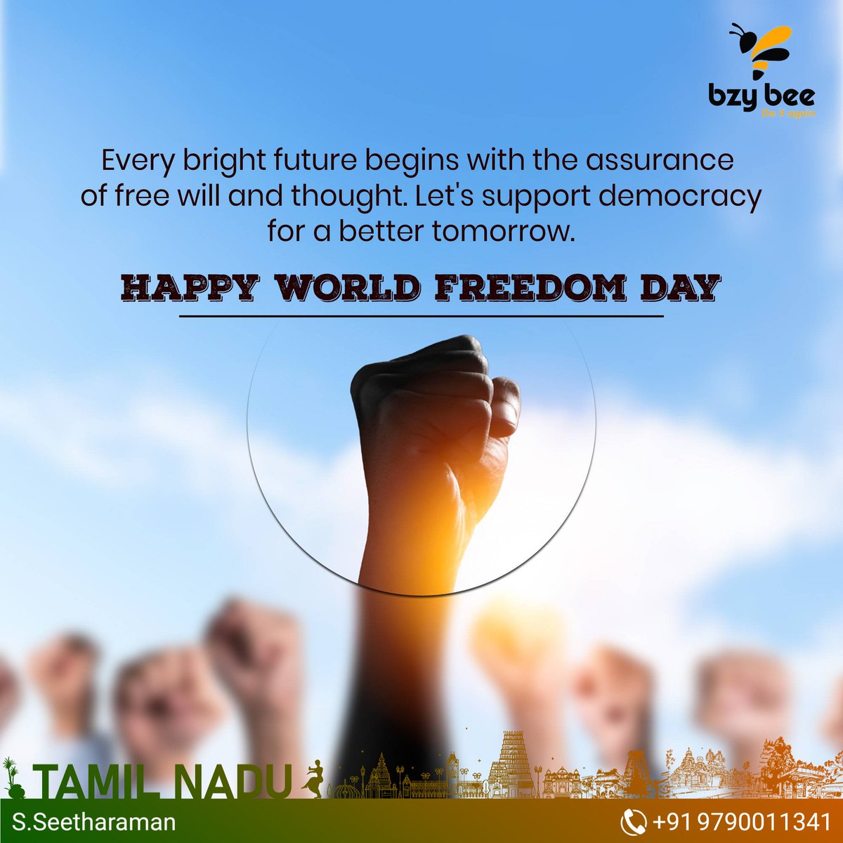 ssrmdu's tweet image. Every bright future starts with the power of free will and thought! Let&apos;s stand together to support democracy and create a better tomorrow. Happy World Freedom Day! 🌍✨ #WorldFreedomDay #SupportDemocracy #BrightFuture