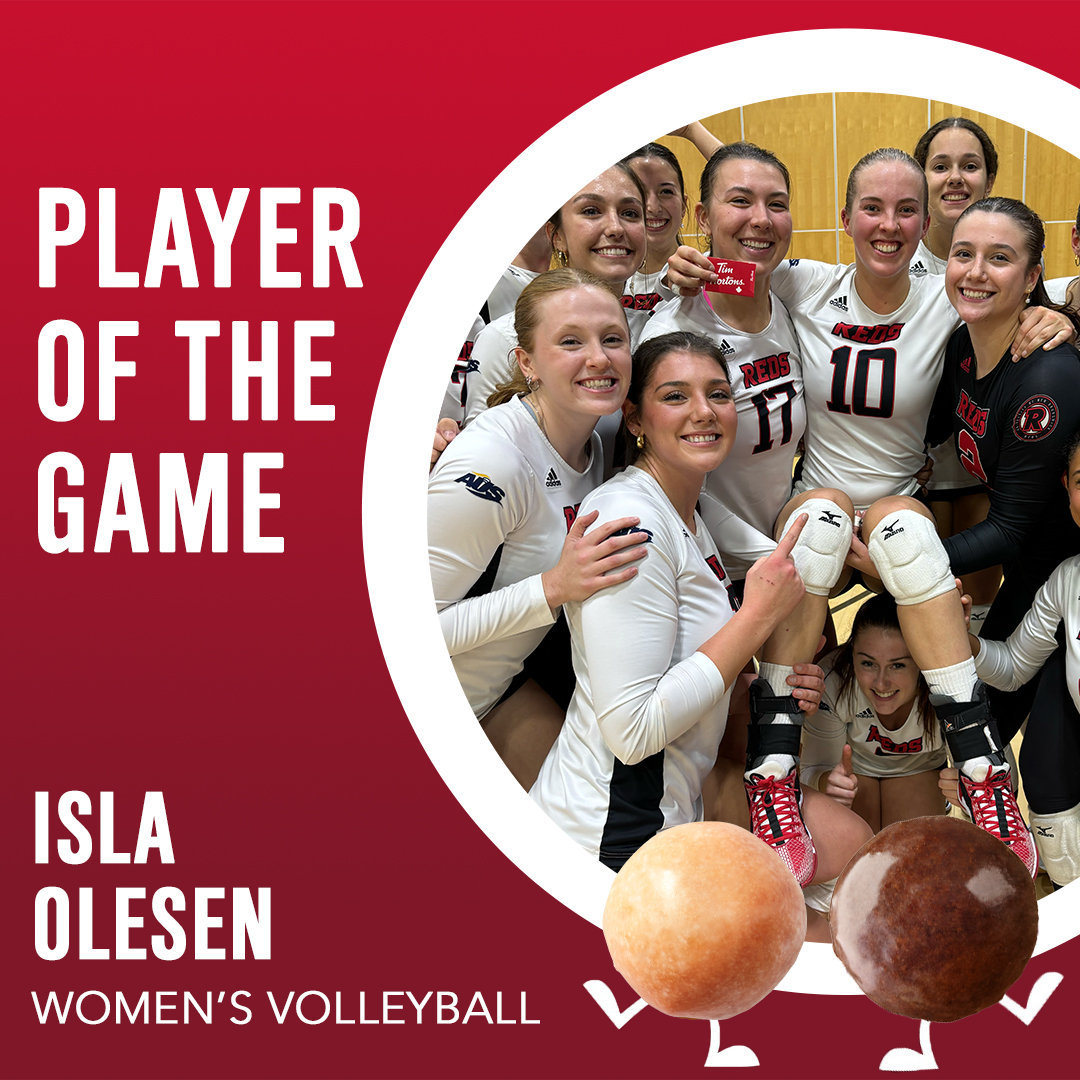 WVB: Congratulations to Isla Olesen of <a href="/unb_wvb/">UNB REDS Women's Volleyball</a> on being named <a href="/TimHortons/">Tim Hortons</a> Player of the Game in Friday's 3-0 win over <a href="/AcadiaAthletics/">Acadia Athletics</a>  <a href="/AUS_SUA/">Atlantic University Sport</a> 

#goredsgo