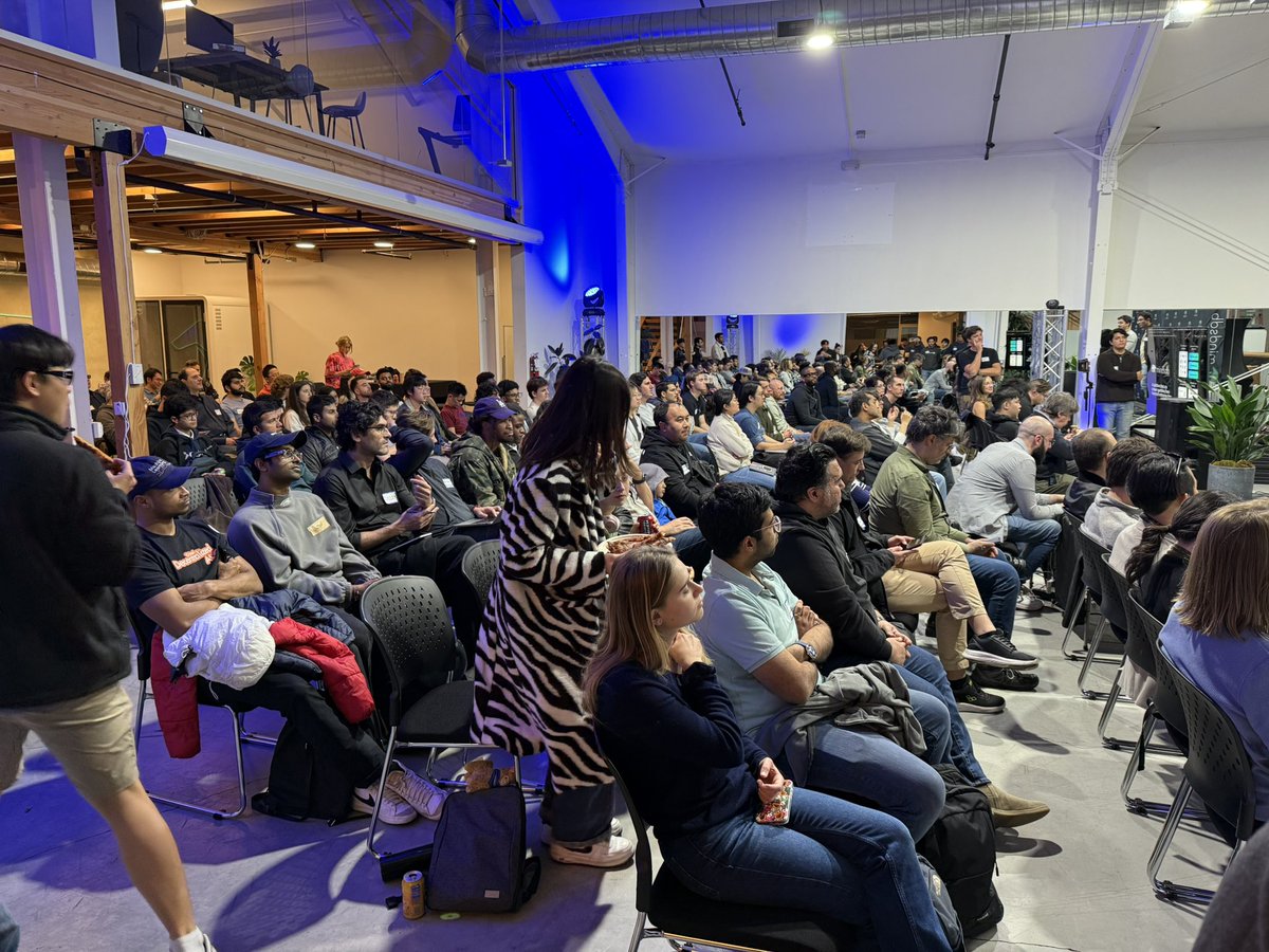 DamdiPawlowski's tweet image. Full house at our Llama Impact hack with @lablabai @AIatMeta @MindsDB @togethercompute @llama_index @SnowflakeDB @restackio @pyautogen 

Watch discussion panels with amazing speakers!!!