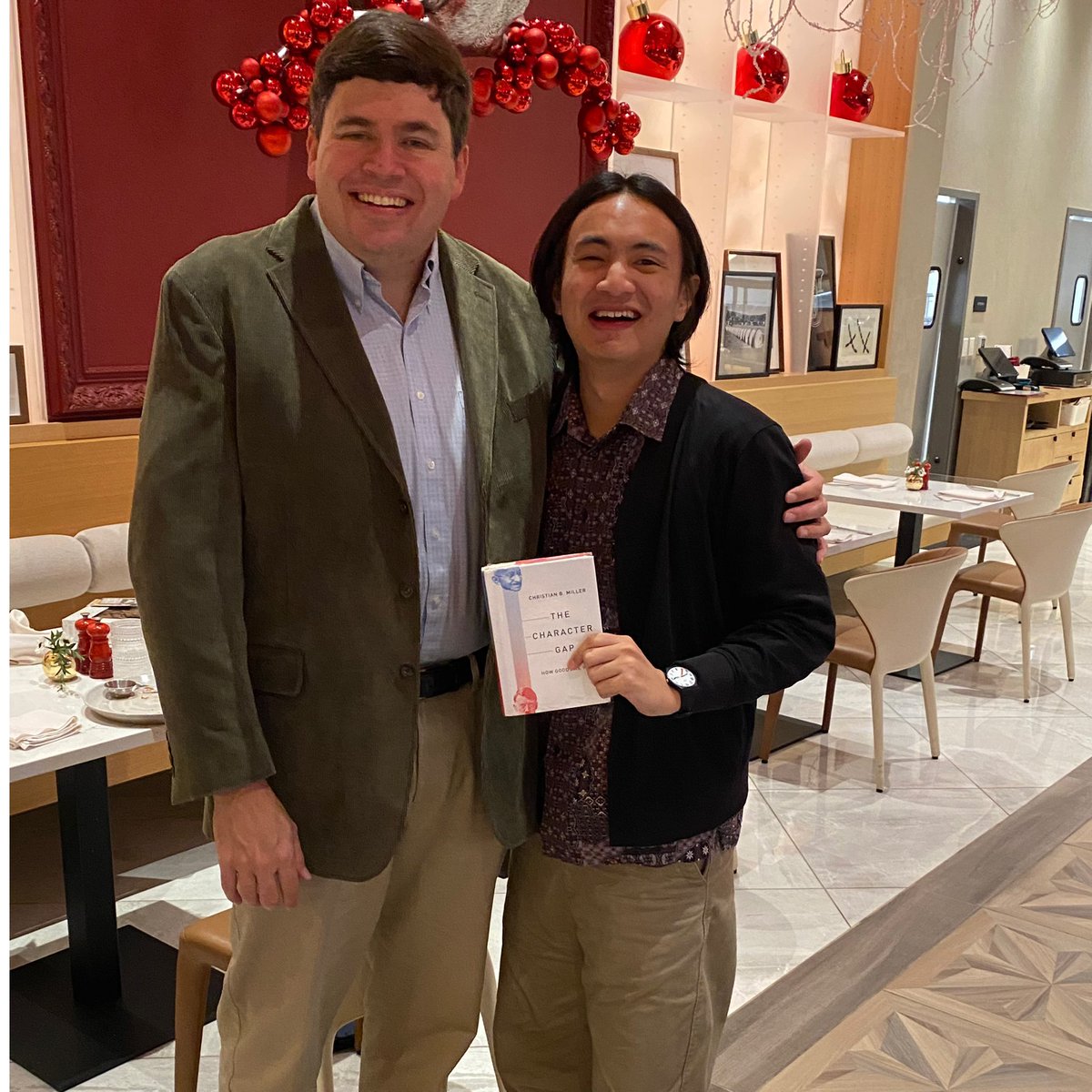 Throwback to 2018 when I won The Character Gap by <a href="/CharacterGap/">Christian Miller</a> through The Panpsycast—and today, I finally met him in person! It was my first connection with a philosopher outside Indonesia—a small moment that ended up shaping my journey in ways I couldn’t have imagined.