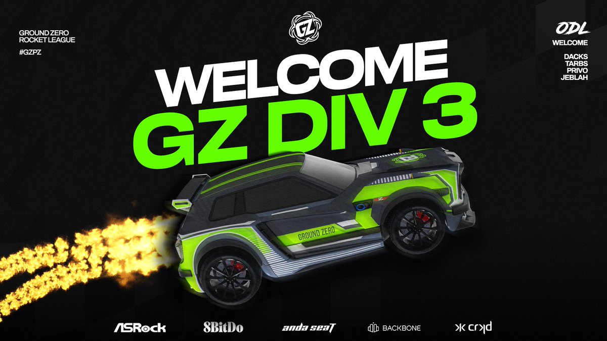 We got some champions in the making...

Give a warm welcome to Ground Zero's Division 3 roster for <a href="/OCEDraftLeague/">OCE Draft League</a> Season 6💚

🚗 <a href="/RlDacks/">Dacks</a> 
🏎️ <a href="/Tarbs_/">Tarbs</a> 
🚗 <a href="/privacypolicy22/">Privo</a> 
🏎️ <a href="/Jeblilah/">Jeblah</a> 

#GZRL | #GZPZ
