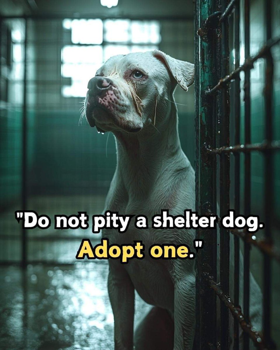 Do not pity a shelter dog , Adopt one ❤🙏
