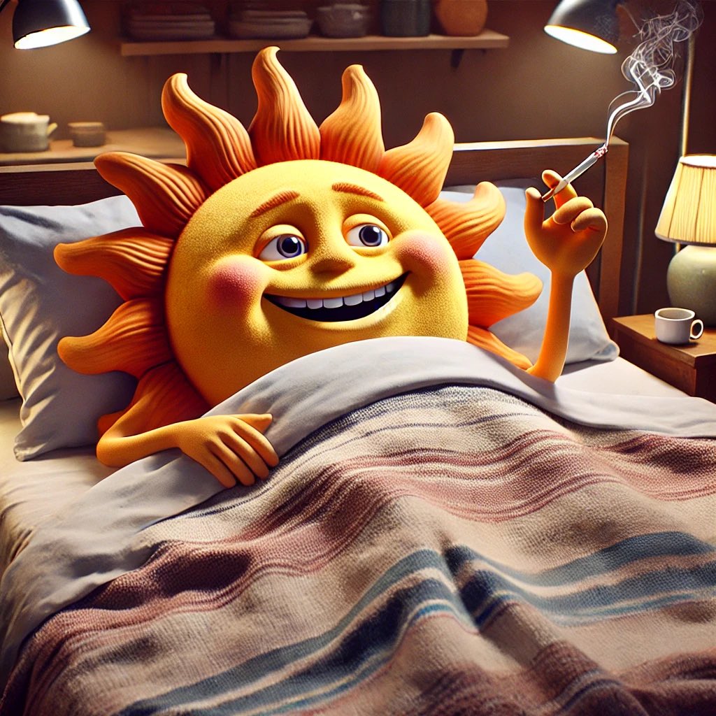 The sun about two minutes later: