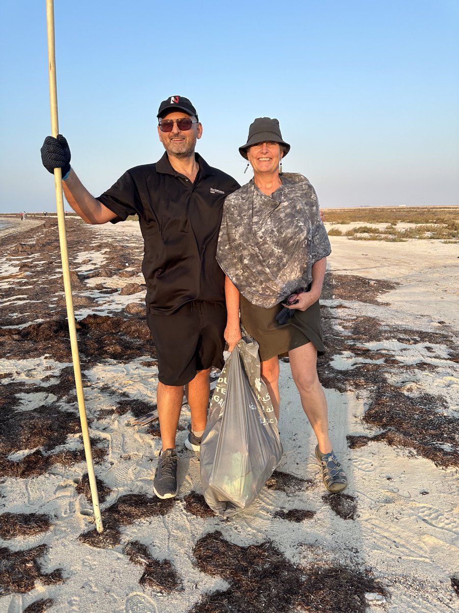 MKraidy's tweet photo. Yesterday a group from @NUQatar cleaned a beach near Zubara, doing our bit for our planet and contributing to #KeepQatarClean https://t.co/1MNjMdTaTm