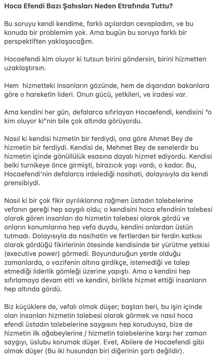 MehmetCanBlog's tweet photo. Hoca Efendi Bazı Şahısları Neden Etrafında Tuttu? @ismailMSezgin'in yaşadıklarından sonra değerlendirmeler. https://t.co/5Ci5floiFn