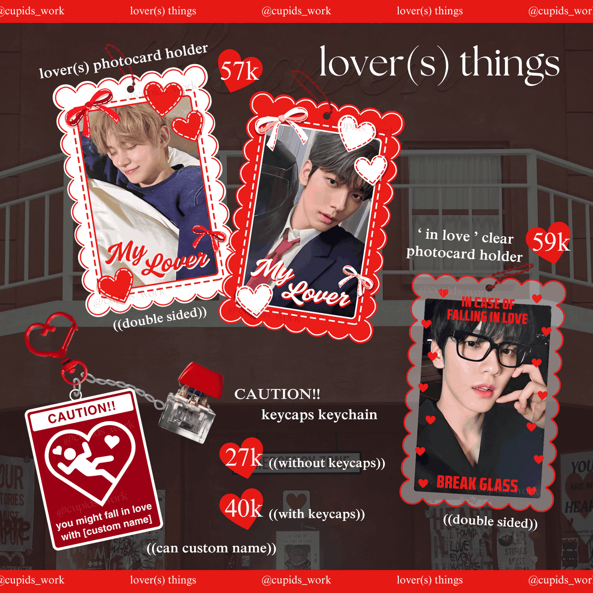 — interest check 𐙚♡‧₊˚
[please help rt]

Haii aku mau open po buat cahol dan keycaps keychain inii (bisa custom nama). Ada kah yang tertarik? Drop your @ if u wanna be tag yaa ❤️

wts wtb clear photocard holder card double sided side po preorder akrilik acrylic