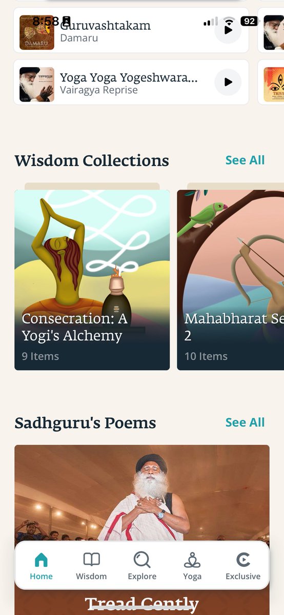 WordsOfNeha's tweet image. My favourite go to place is wisdom collection in Sadhguru app.. Do explore it

#SadhguruApp #Sadhguru #IshaFoundation
app.sadhguru.org