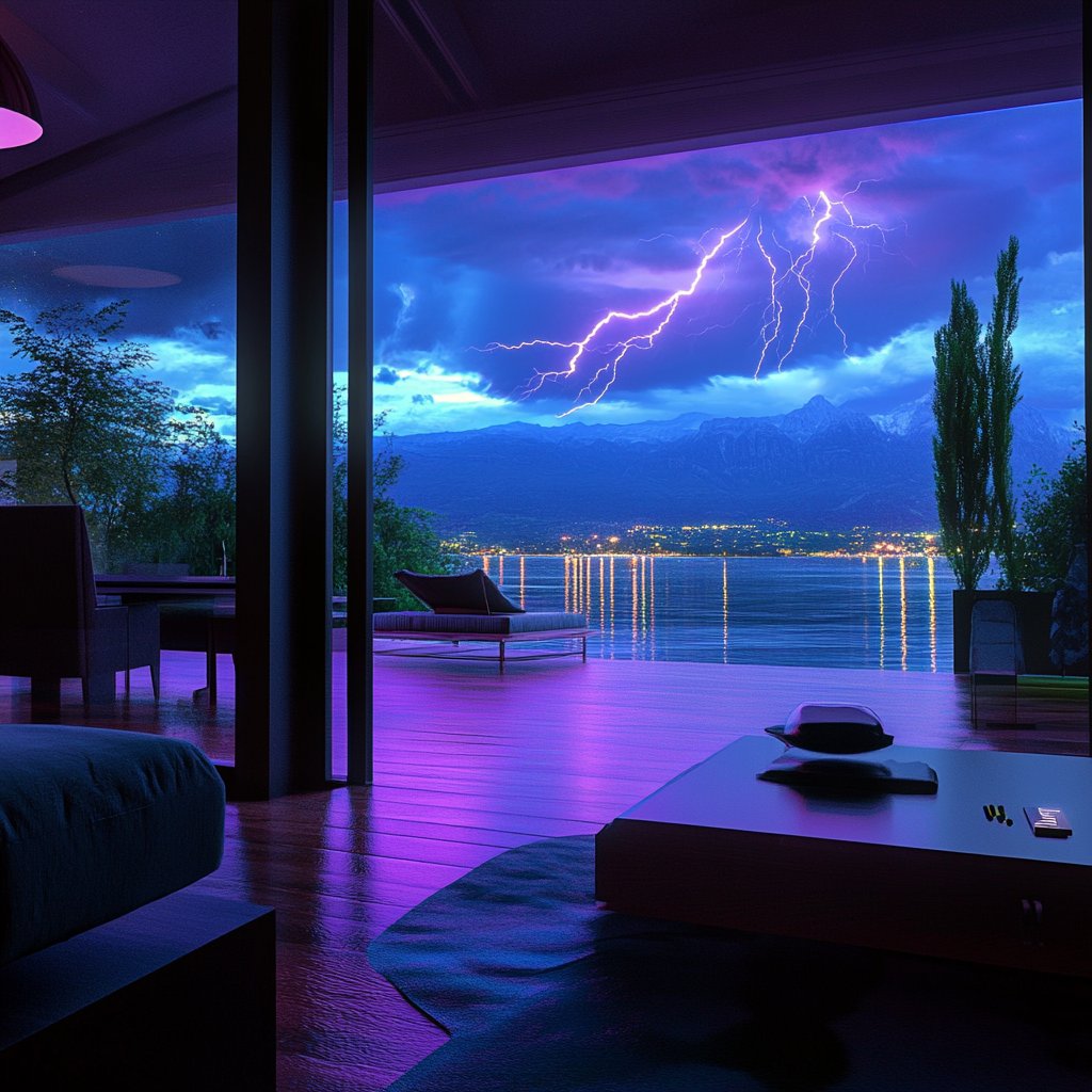 Stephenwycoff's tweet image. Nature’s light show from the comfort of home ⚡️ Where would you rather be during a storm like this—outside or inside watching? #LightningStorm #NatureViews