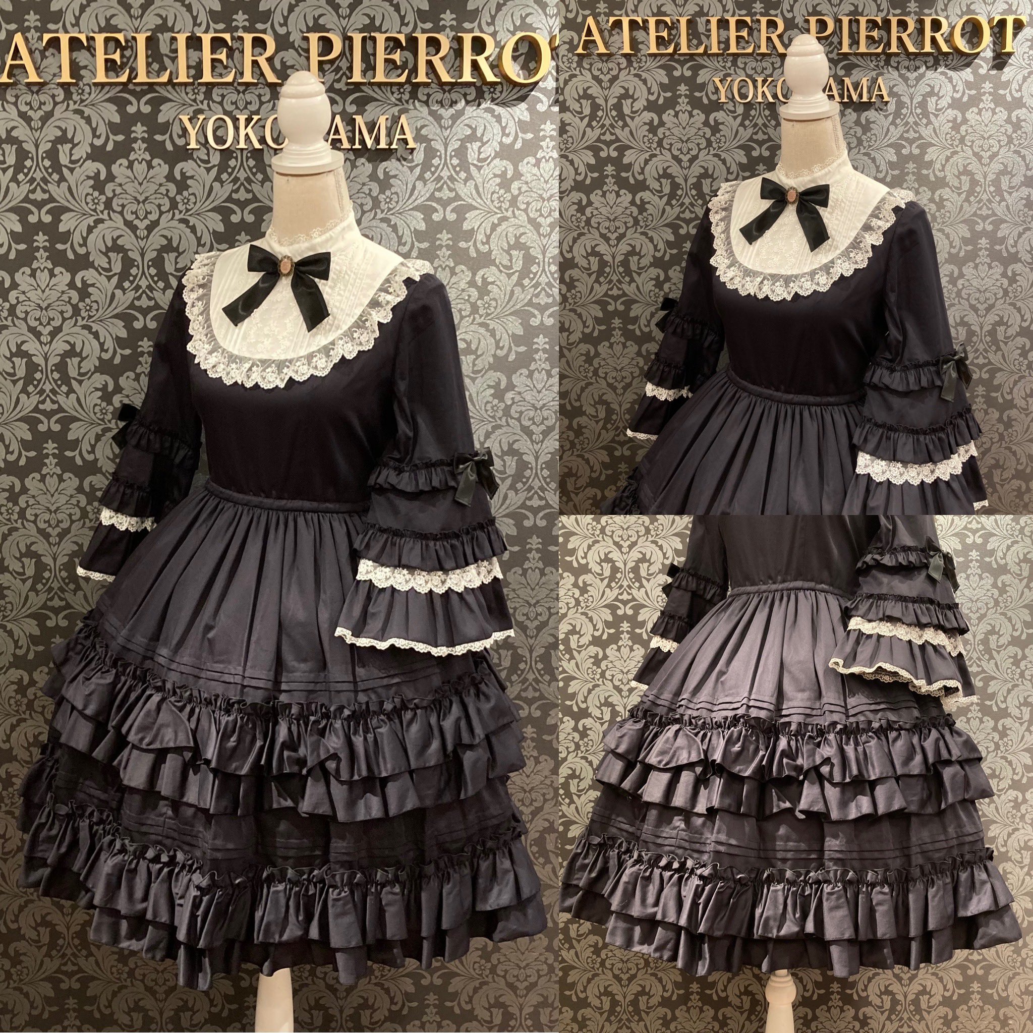 Pina sweet collection ドール姫袖ワンピース ブラック