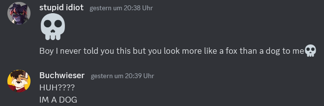 i am NOT a FOX!! i'm a DOG!!