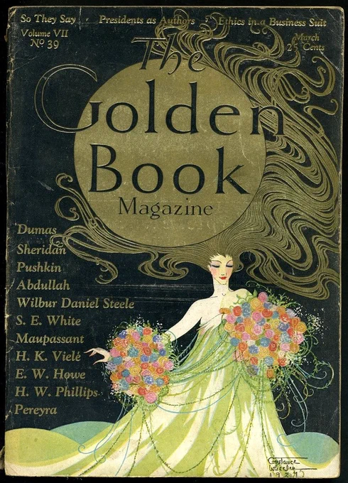 イラストレーターのConstance Wheeler コンスタンスウィーラーはアメリカの短編小説の雑誌「Golden book magazine」ゴールデンブックマガジン(1925-1938)の表紙を手掛けていました。ゴールデンブックの表紙は毎号とてもお洒落で素敵です。