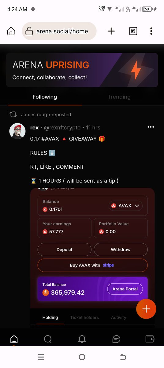 Geraldshedrack2's tweet photo. #SocialFi 
Good things always come to those who hustle 💯💯
No matter how small every success counts ❗❗
Join us as it's new 
$THE ARENA APP IS THE BEST 👉👉👉
https://t.co/3ZbfeLvjw9… https://t.co/00tm8i3wld