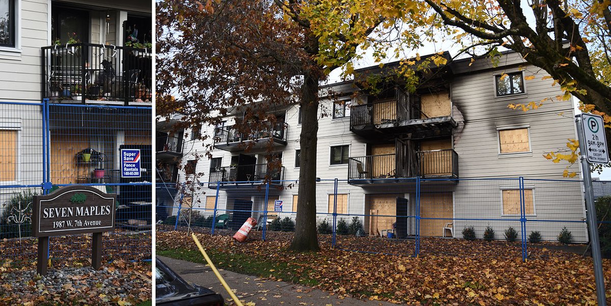 Fire at Seven Maples (1987 West 7th Avenue) was back in August. Is there any news on the current plans for this building in #Kitsilano? cityhallwatch.wordpress.com/2024/08/15/fir…
