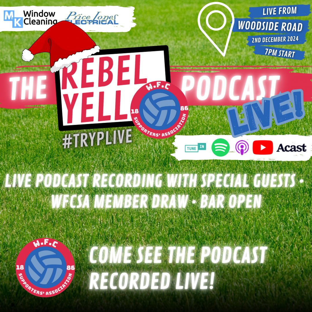 RebelYellPod's tweet photo. WE ARE BACK!
The Rebel Yell Podcast Live!
DECEMBER 2ND 2024
1900 START - WOODSIDE BAR
ALL WELCOME!
Come see #TRYP recorded live!
SPECIAL GUESTS TO BE ANNOUNCED! https://t.co/Lr6ovtF89N