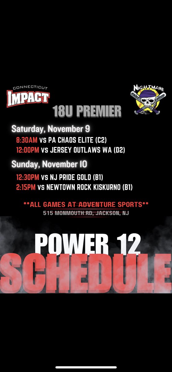 Check us out at Power 12 this weekend ! <a href="/CTimpact18u_P/">CT Impact 18u premier</a>