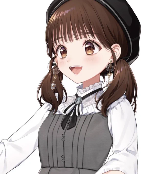 commission 本日開催の 「 #秋奈 バースデーイベント2024」に贈られたフラワースタンドのパネルイラストを担当させていただきました! 等身大の秋奈さんとぽふぽふひつじさんと、ハート型のホワイトチョコレートにわんこもちょこんと