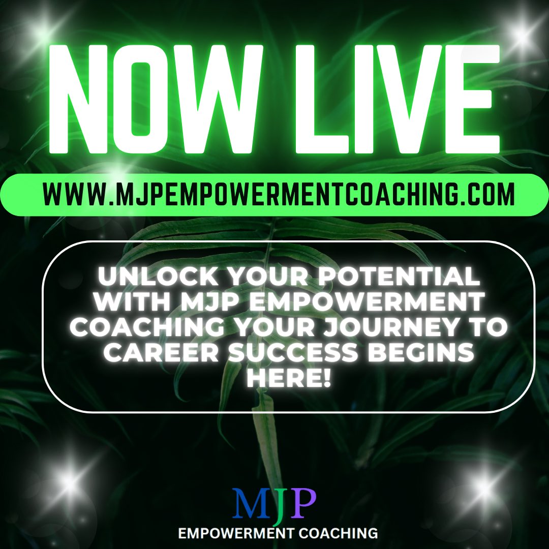 MJP_Coaching's tweet photo. Announcement for Website Launch:

We are thrilled to announce the launch of MJP Empowerment Coaching’s new website! Our mission is to empower individuals to advance in their careers by building their skill sets and enhancing their lives. Explore our personalized coaching sessions, including goal-setting and interview preparation, designed to unlock your potential and accelerate your career growth. 

Visit us at https://t.co/91undC13G7 

to learn more and take the first step toward achieving your professional goals.